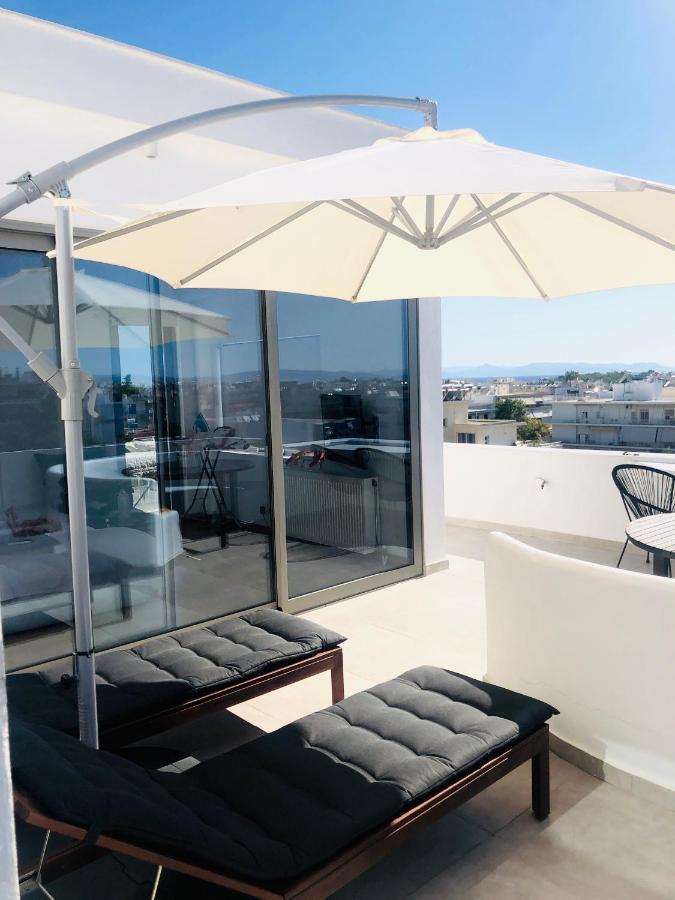 Amazing Suite at Glyfada with sea view&jacuzzi Athena Bagian luar foto
